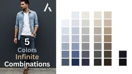 5 colors, infinite combinations guide by AFRAZ.pk