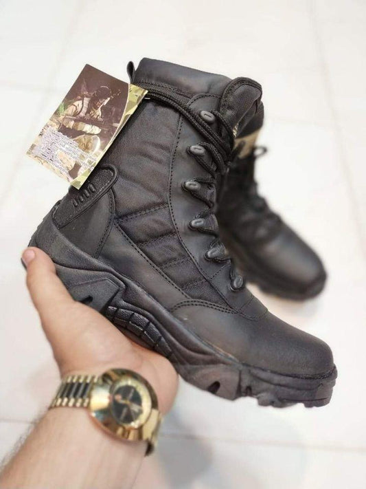 Afraz "Black Delta" Men's Comfortable Tactical Boots — Premium High-Ankle Military Style Outdoor Shoes