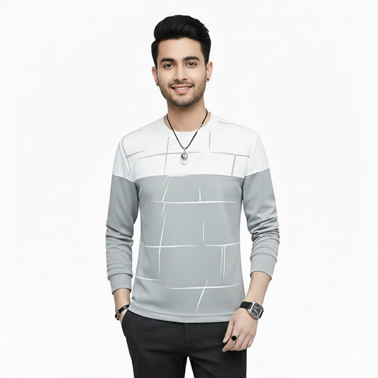 Premium Lining Print Full Sleeves T-Shirt