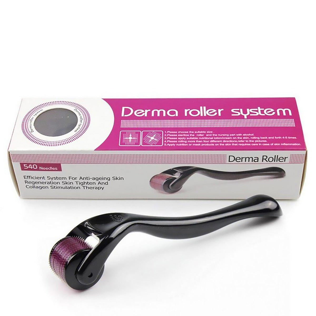 Afraz Professional Titanium Needles Derma Roller (0.5mm) – Premium Skincare Tool with Protective Box