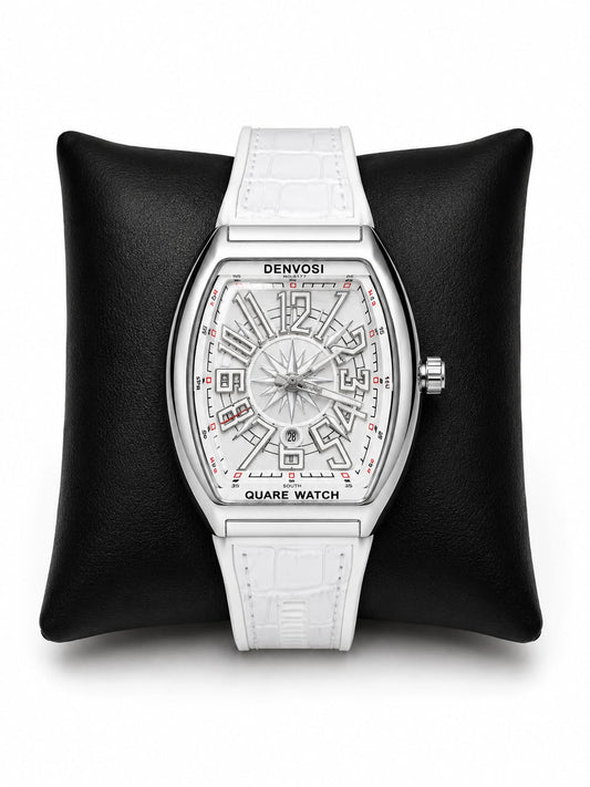 Denvosi Premium Quartz Watch Model 6177 – Classic Fashion Accessory (Green White)