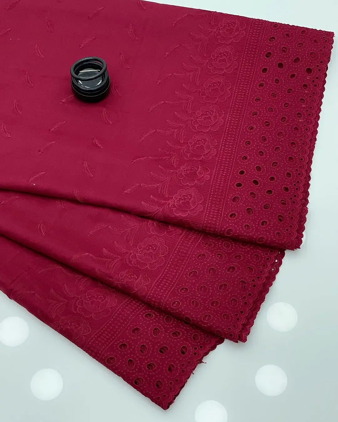Shawl | Cotton Lawn | Chikenkari | Cutwork 2 Side Border