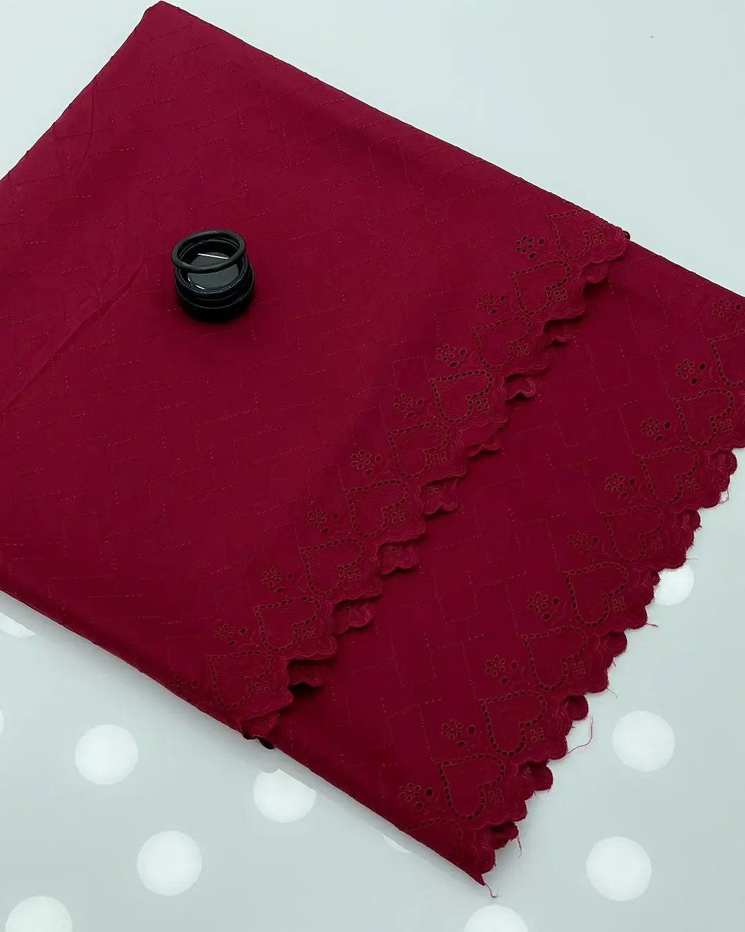 Shawl | Cotton Lawn | Chikenkari | Cutwork 2 Side Border
