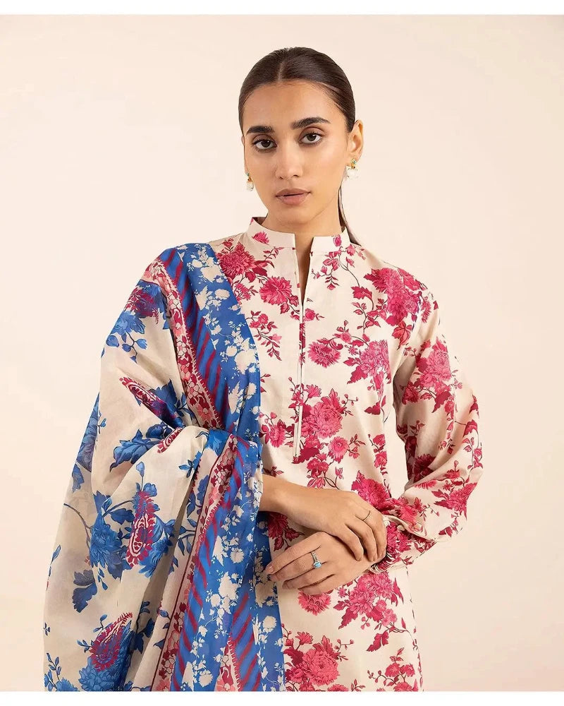 Soft Premium Lawn Digital Print Shirt ,  Premium Lawn Digital Print Trouser ,  Premium Lawn Digital Print Dupatta ,  3 PC Dress 👗 | buy online from AFRAZ
