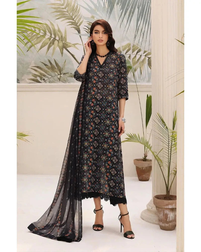 Soft Premium Lawn Digital Print Shirt ,  Premium Lawn Digital Print Trouser ,  Premium Lawn Digital Print Dupatta ,  3 PC Dress 👗 | buy online from AFRAZ