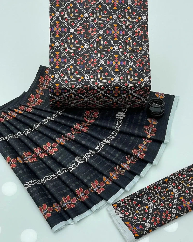 Soft Premium Lawn Digital Print Shirt ,  Premium Lawn Digital Print Trouser ,  Premium Lawn Digital Print Dupatta ,  3 PC Dress 👗 | buy online from AFRAZ