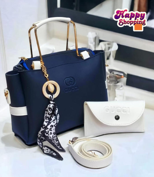 Women’s Grey & Maroon Handbag with Wallet Set – Luxury Style Designer Look