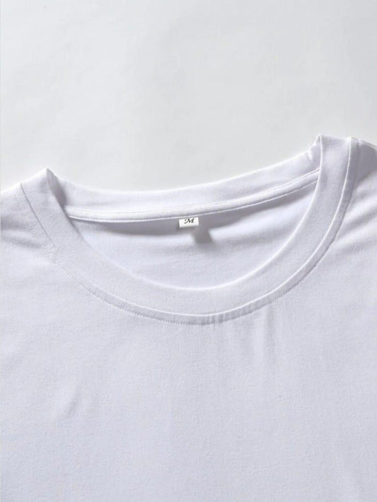 Men’s White Polyester Plain T-Shirt – Soft Comfortable Casual Wear (S to XXL)
