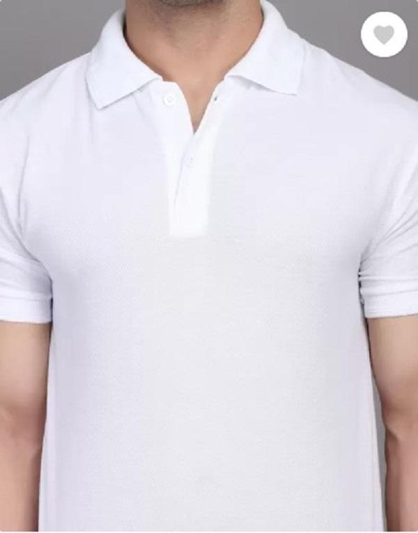 Men’s White Cotton Plain Polo T-Shirt – 180 GSM Premium Luxury Casual Wear