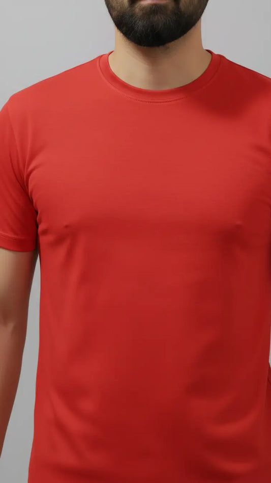 buy flexible and breathable best quality red t shirt from ARAZ.pk | cash on delivery