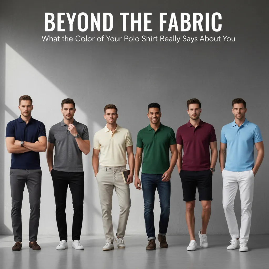 A collection of colorful AFRAZ men's polo shirts showcasing color psychology in fashion.