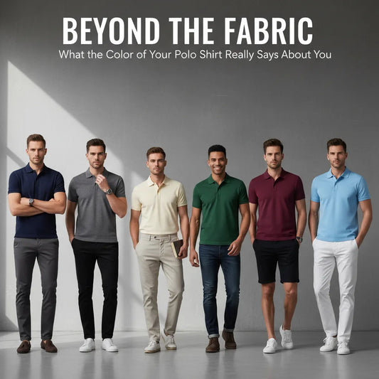 A collection of colorful AFRAZ men's polo shirts showcasing color psychology in fashion.
