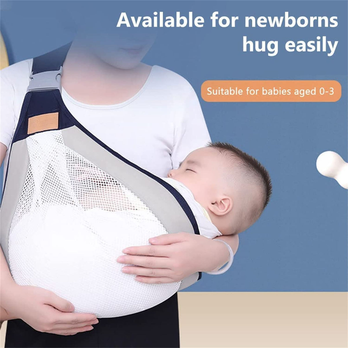 Afraz Ergonomic 1-Shoulder Baby Carrier (Random Color) – Premium Half-Wrapped Sling