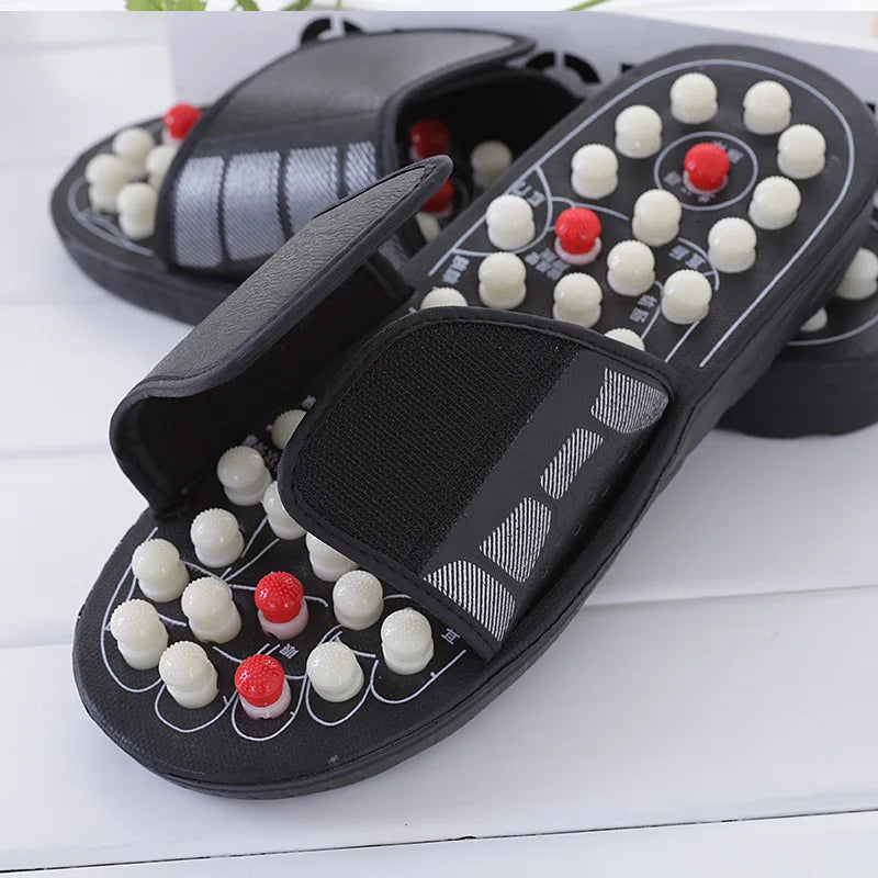 Afraz Acupressure Massage Slippers for Men & Women – Non-Slip Reflexology Sandals with Adjustable Acupuncture Points for Blood Circulation