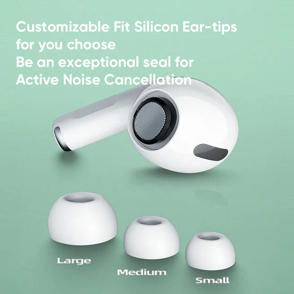 afraz WS Wireless Earbuds — Active Noise Cancelling (ANC) Bluetooth Headphones (White)