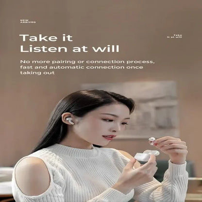 afraz WS Wireless Earbuds — Active Noise Cancelling (ANC) Bluetooth Headphones (White)
