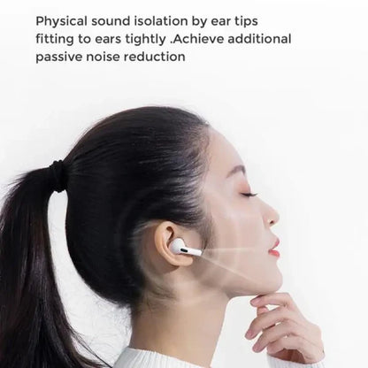 afraz WS Wireless Earbuds — Active Noise Cancelling (ANC) Bluetooth Headphones (White)