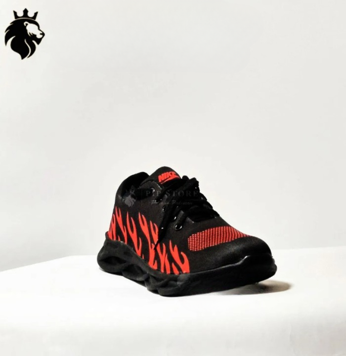 Afraz "Red Fire" Men's Comfortable Rubber Joggers — Premium Athletic Running Shoes & Sneakers