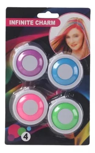 Afraz Pack of 4 Temporary Hair Chalks – 4 Vibrant Colors Hair Dye Powder Cake for Instant Washable Styling & Salon Fun