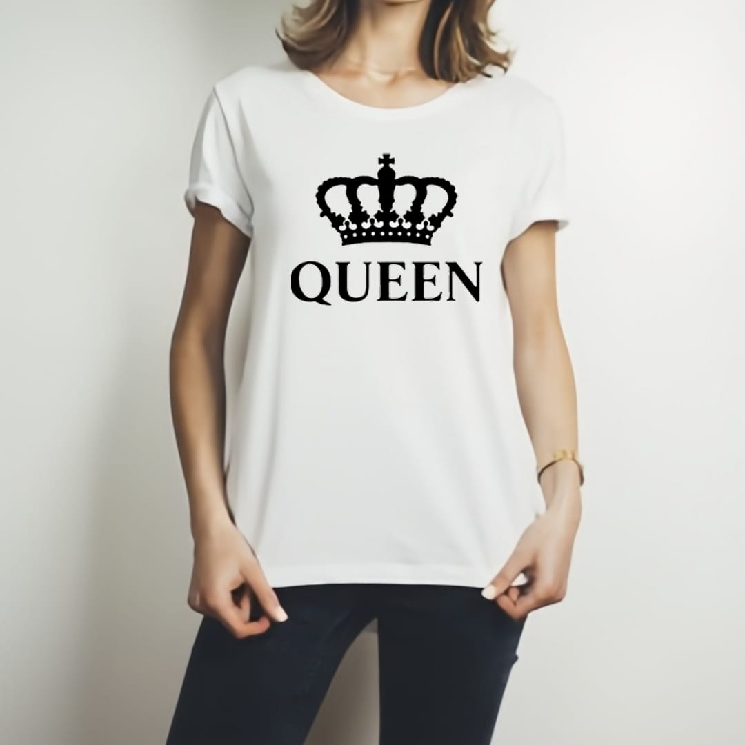 Afraz King & Queen Matching T-Shirt Combo | Premium Couple Pack