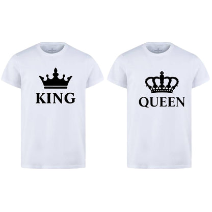 Afraz King & Queen Matching T-Shirt Combo | Premium Couple Pack
