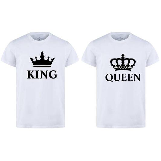 Afraz King & Queen Matching T-Shirt Combo | Premium Couple Pack