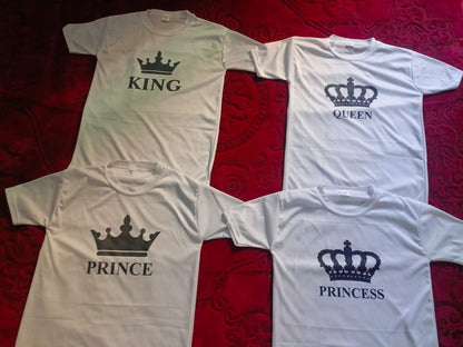 Afraz Family Matching T-Shirt Combo | King, Queen, Prince & Princess Pack
