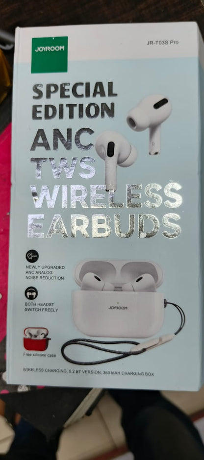 afraz WS Wireless Earbuds — Active Noise Cancelling (ANC) Bluetooth Headphones (White)