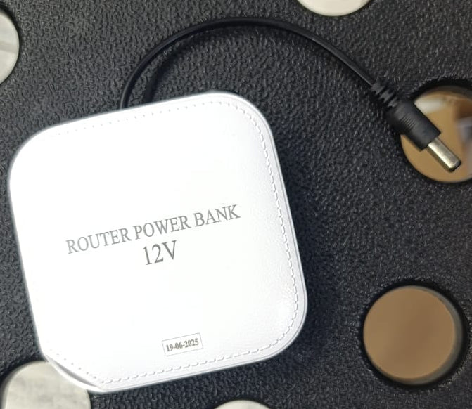 Afraz 12V WiFi Router Power Bank 20000mAh – Heavy-Duty Mini UPS for Seamless Internet Connectivity (Without Adapter - Random Color)
