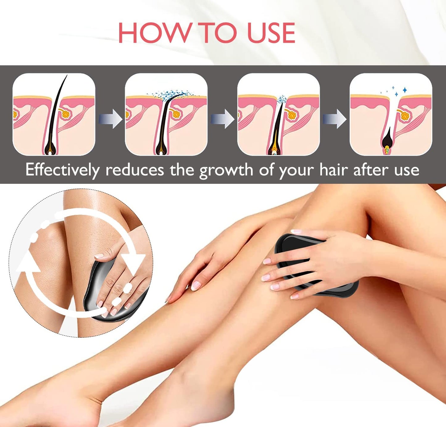 Afraz Crystal Hair Eraser – Painless Hair Remover & Skin Exfoliator