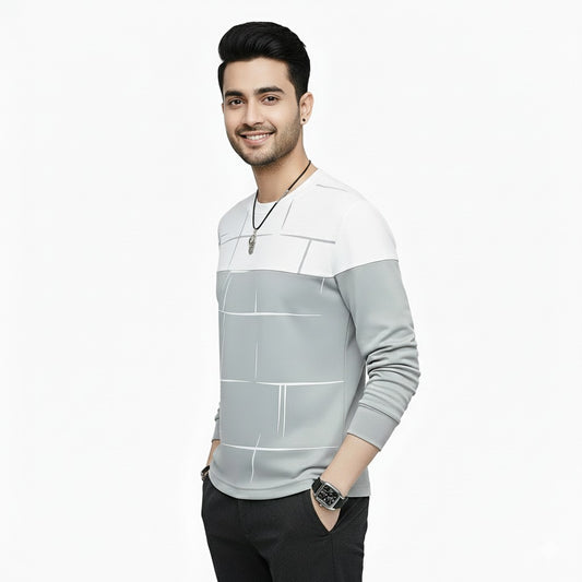 Premium Lining Print Full Sleeves T-Shirt