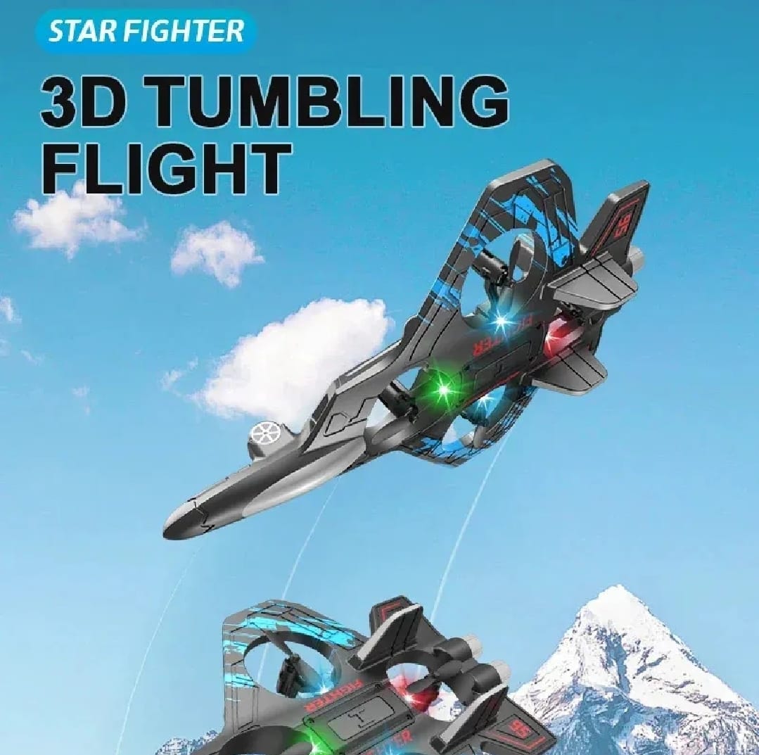 Afraz Smart RC Fighter Jet Plane – 2.4G Remote Control High-Speed Foam Airplane Toy