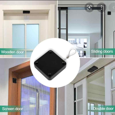 Afraz Universal Punch-Free Automatic Sensor Door Closer – Heavy-Duty Retractable Steel Cable Closer for Home, Office, Sliding & Swing Doors