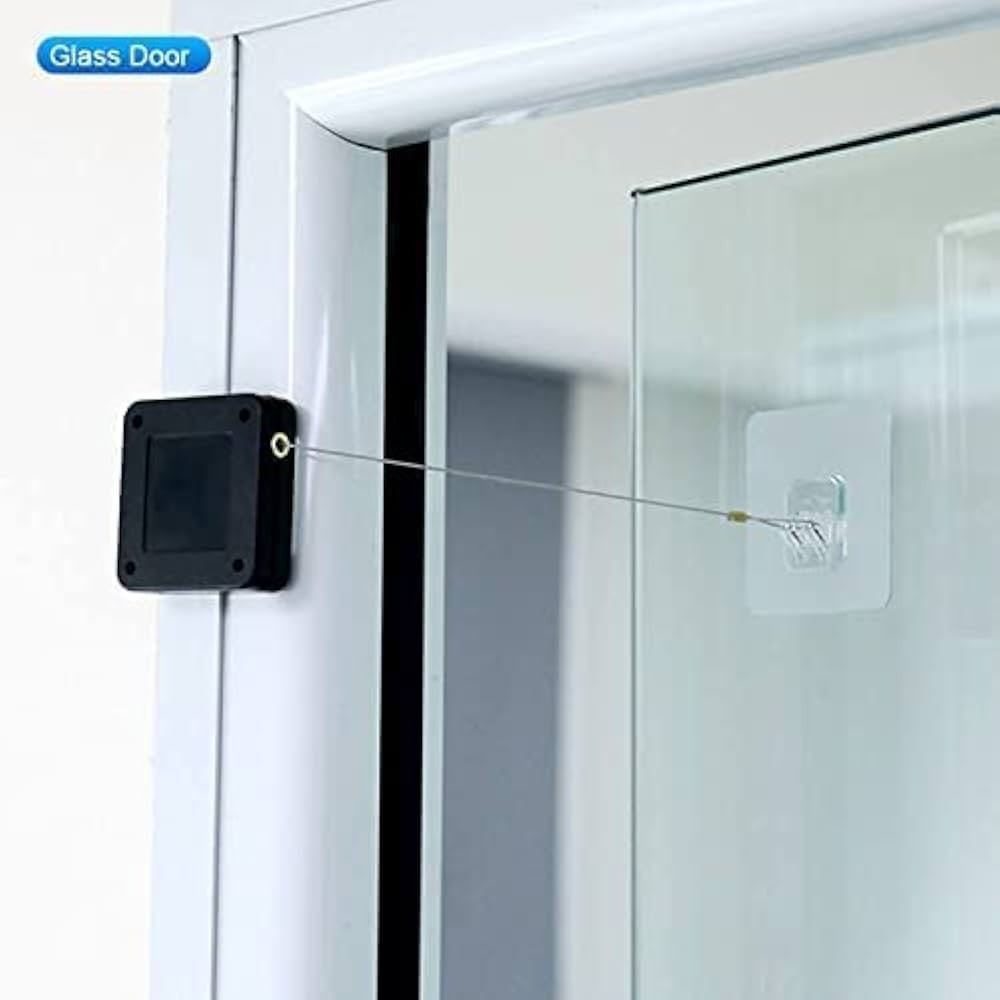 Afraz Universal Punch-Free Automatic Sensor Door Closer – Heavy-Duty Retractable Steel Cable Closer for Home, Office, Sliding & Swing Doors