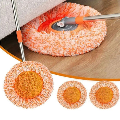Afraz 360° Rotating Microfiber Mop – Round Shape Floor Cleaning Mop with Extendable Adjustable 36-Inch Stick for Home & Office