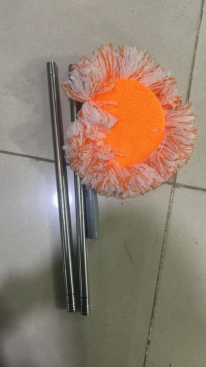 Afraz 360° Rotating Microfiber Mop – Round Shape Floor Cleaning Mop with Extendable Adjustable 36-Inch Stick for Home & Office