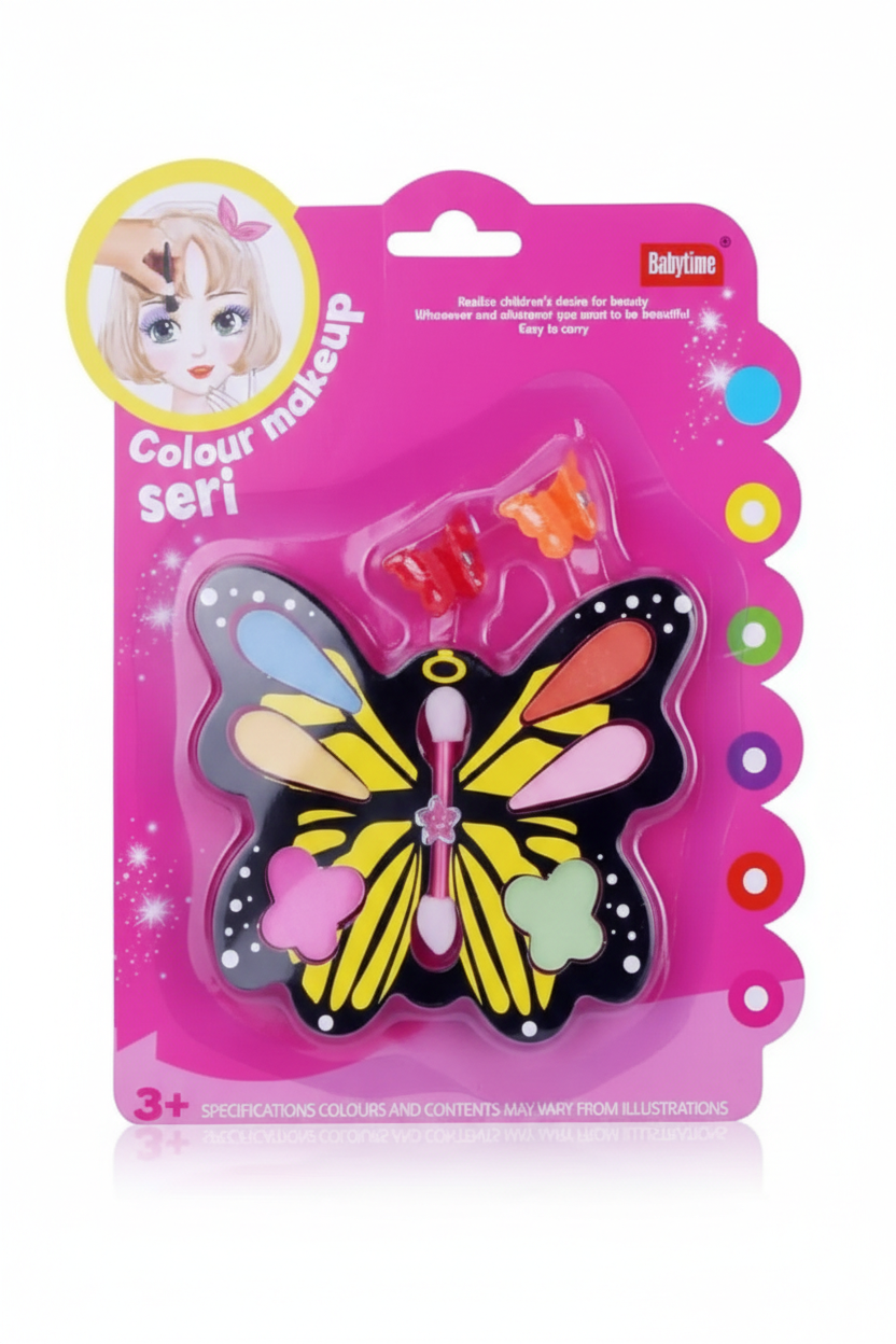 Afraz Kids Mini Butterfly Makeup Palette Set – Safe & Non-Toxic Pretend Play Cosmetic Kit
