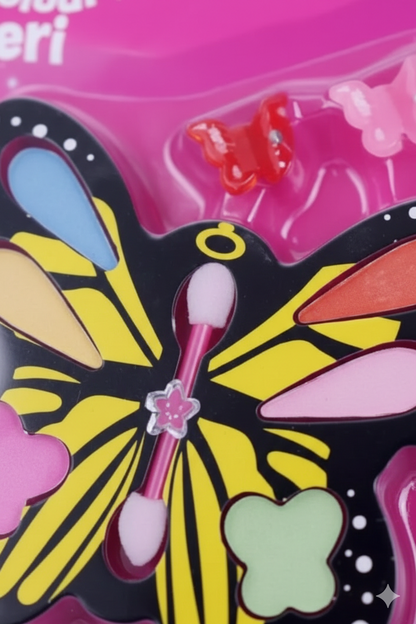 Afraz Kids Mini Butterfly Makeup Palette Set – Safe & Non-Toxic Pretend Play Cosmetic Kit