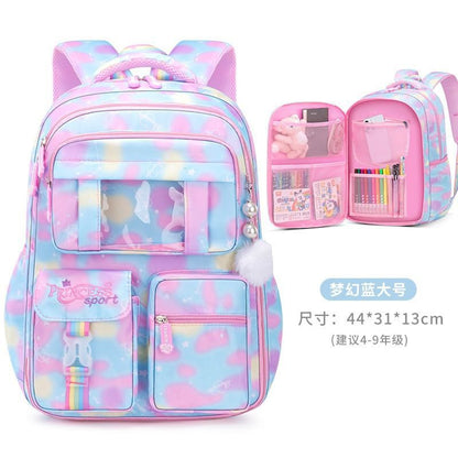 Afraz Next-Gen Smart School Backpack – Heavy-Duty Multi-Pocket Daily Bag (Purple Blue)