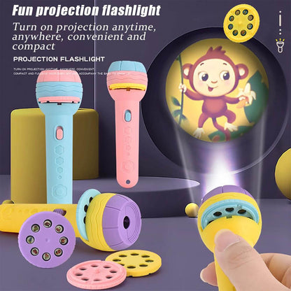 Afraz Children’s Slide Projector Torch with 1 Reel – Dinosaur & Animal Pattern Bedtime Night Light & Educational Toy