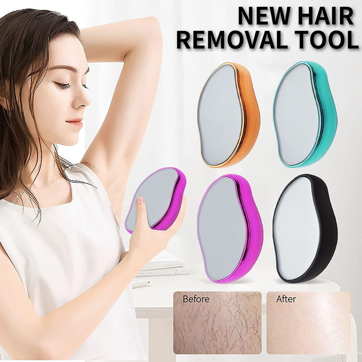 Afraz Crystal Hair Eraser – Painless Hair Remover & Skin Exfoliator