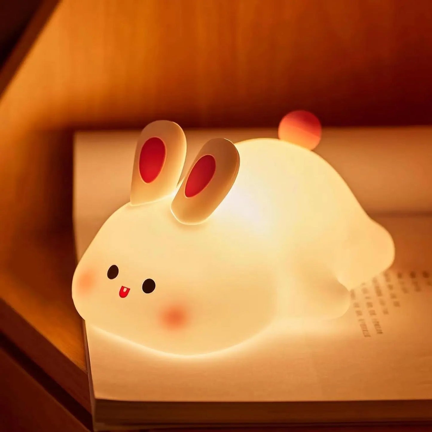Afraz Cute Rabbit Silicone Lamp – Soft Touch Night Light for Kids Bedroom & Home Decor