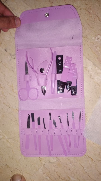Afraz 16-in-1 Stainless Steel Nail Care Kit – Professional Manicure & Pedicure Set