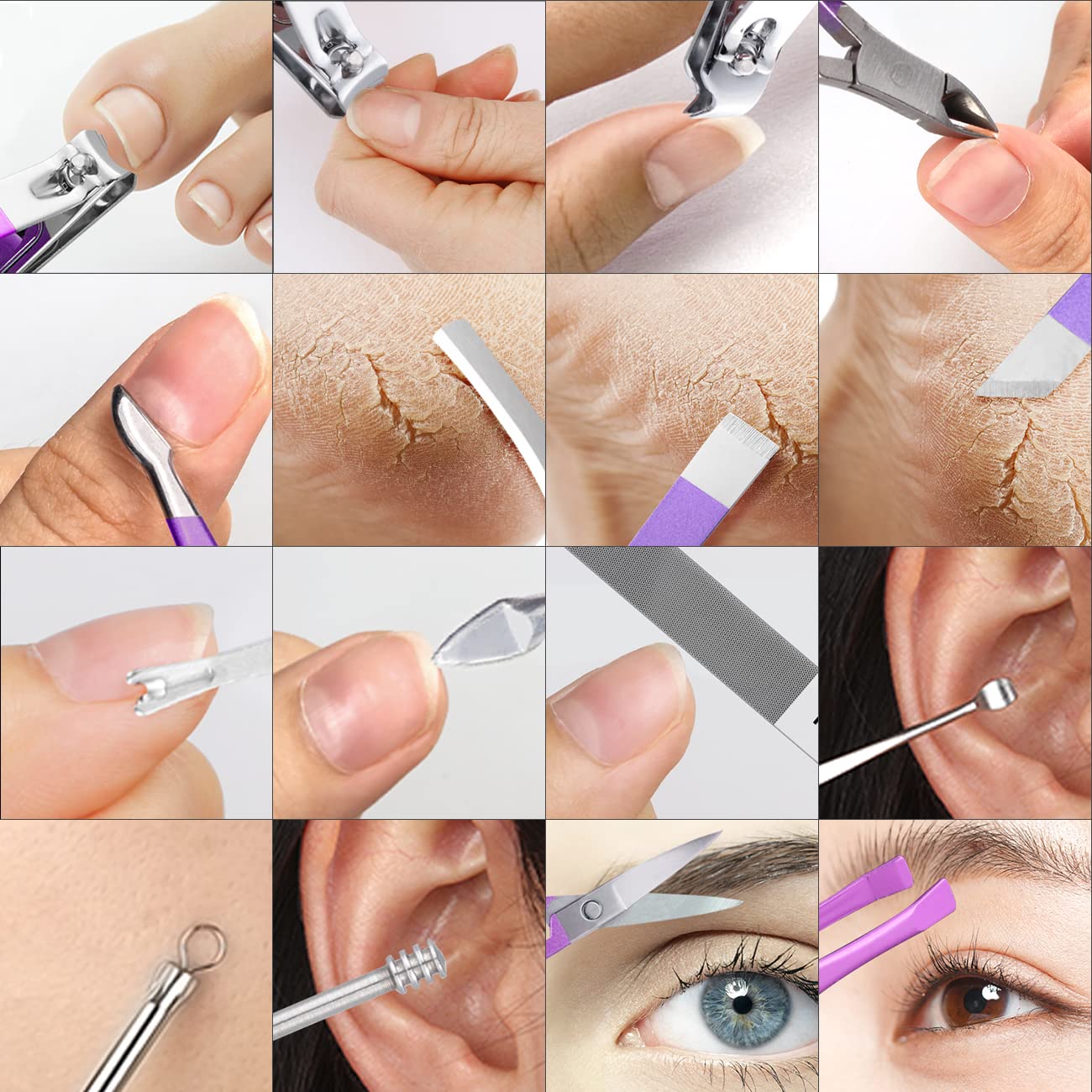Afraz 16-in-1 Stainless Steel Nail Care Kit – Professional Manicure & Pedicure Set