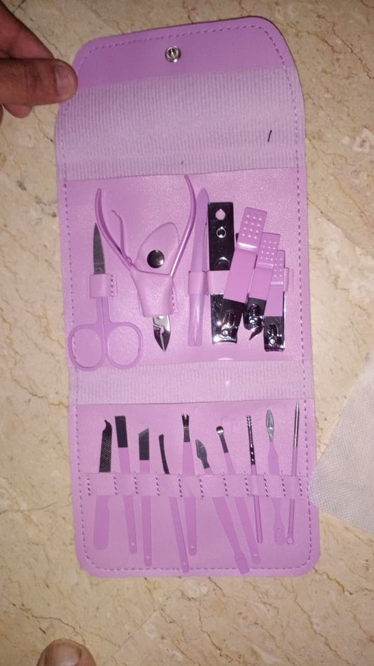 Afraz 16-in-1 Stainless Steel Nail Care Kit – Professional Manicure & Pedicure Set