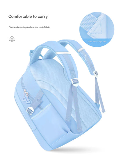 Afraz Smart Waterproof School Backpack – Premium 43cm Durable Pink Blue Purple Bag for Grade 1-5