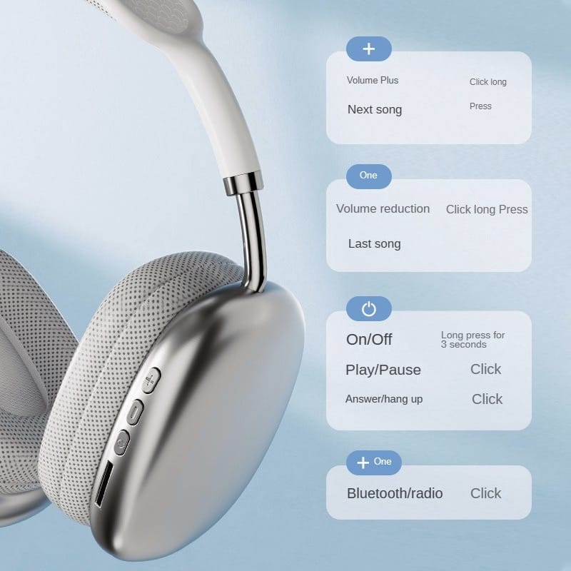 Afraz P9 Wireless Bluetooth Headphones – Premium Noise Cancelling & Stereo Sound
