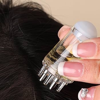 Afraz Scalp Hair Comb Oil Applicator (6ml) – Portable Mini Root Therapy Massager & Liquid Serum Dispenser for Hair Growth