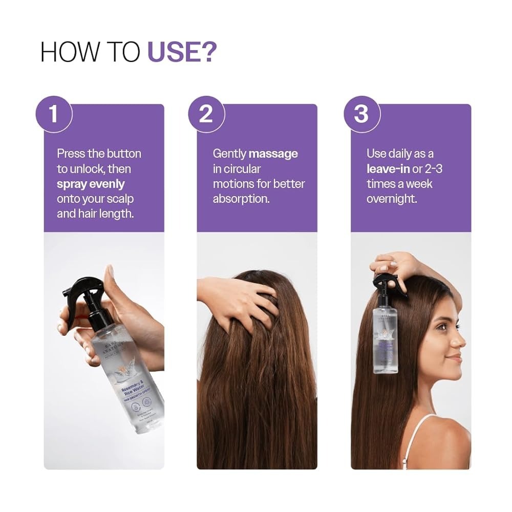 Afraz Bare Anatomy 200ml Rosemary & Rice Water Hair Spray – Anti-Hair Fall & Volumizing Growth Tonic