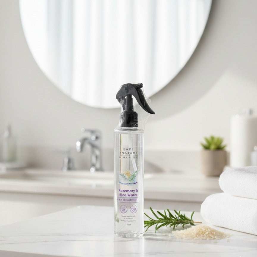 Afraz Bare Anatomy 200ml Rosemary & Rice Water Hair Spray – Anti-Hair Fall & Volumizing Growth Tonic